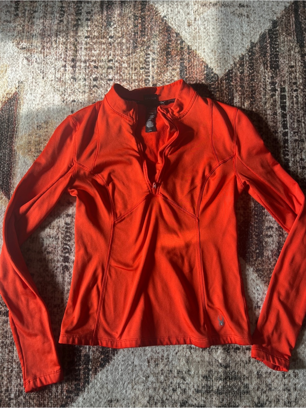 Spyder Women’s Orange Long-Sleeve Quarter-Zip Performance Top